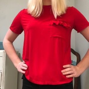 cedar and gold soft basic cropped T-shirt